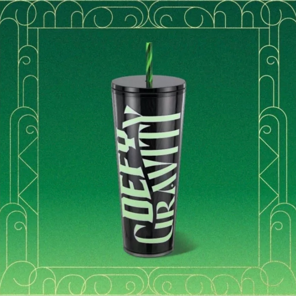 Wicked + Starbucks Elphaba Defy Gravity Glow in the Dark Cold Cup Tumbler NEW